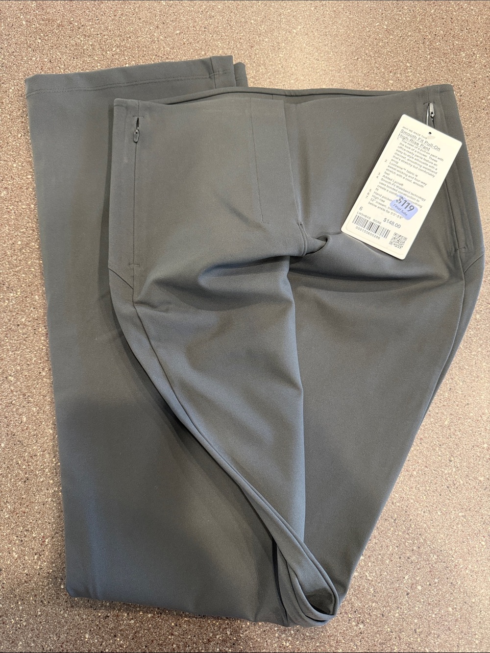 Lululemon- Smooth fit pull on high-rise pant color gray-